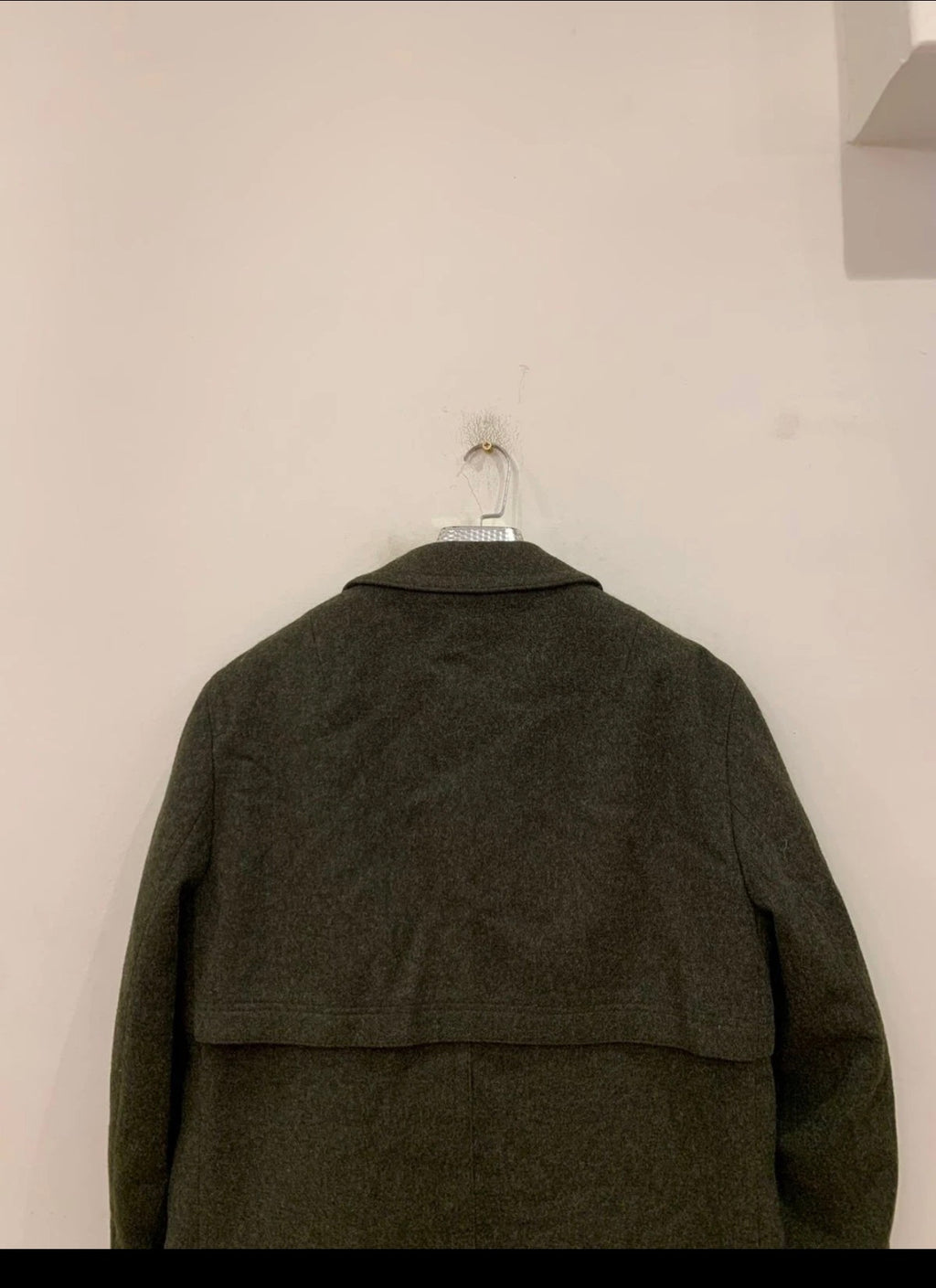 Vintage Tiroler Loden pure wool tweed olive green over coat 44R