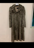 Classic Coast London gray Viscose Cotton fur long coat M 8 38