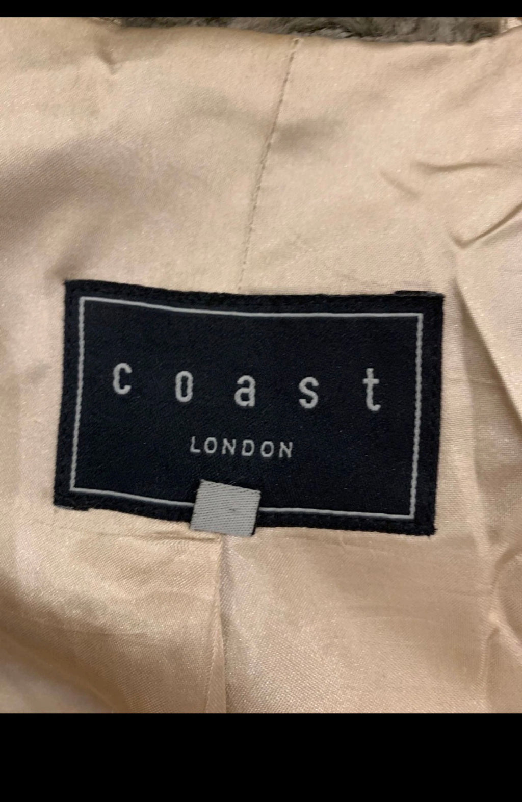 Classic Coast London gray Viscose Cotton fur long coat M 8 38