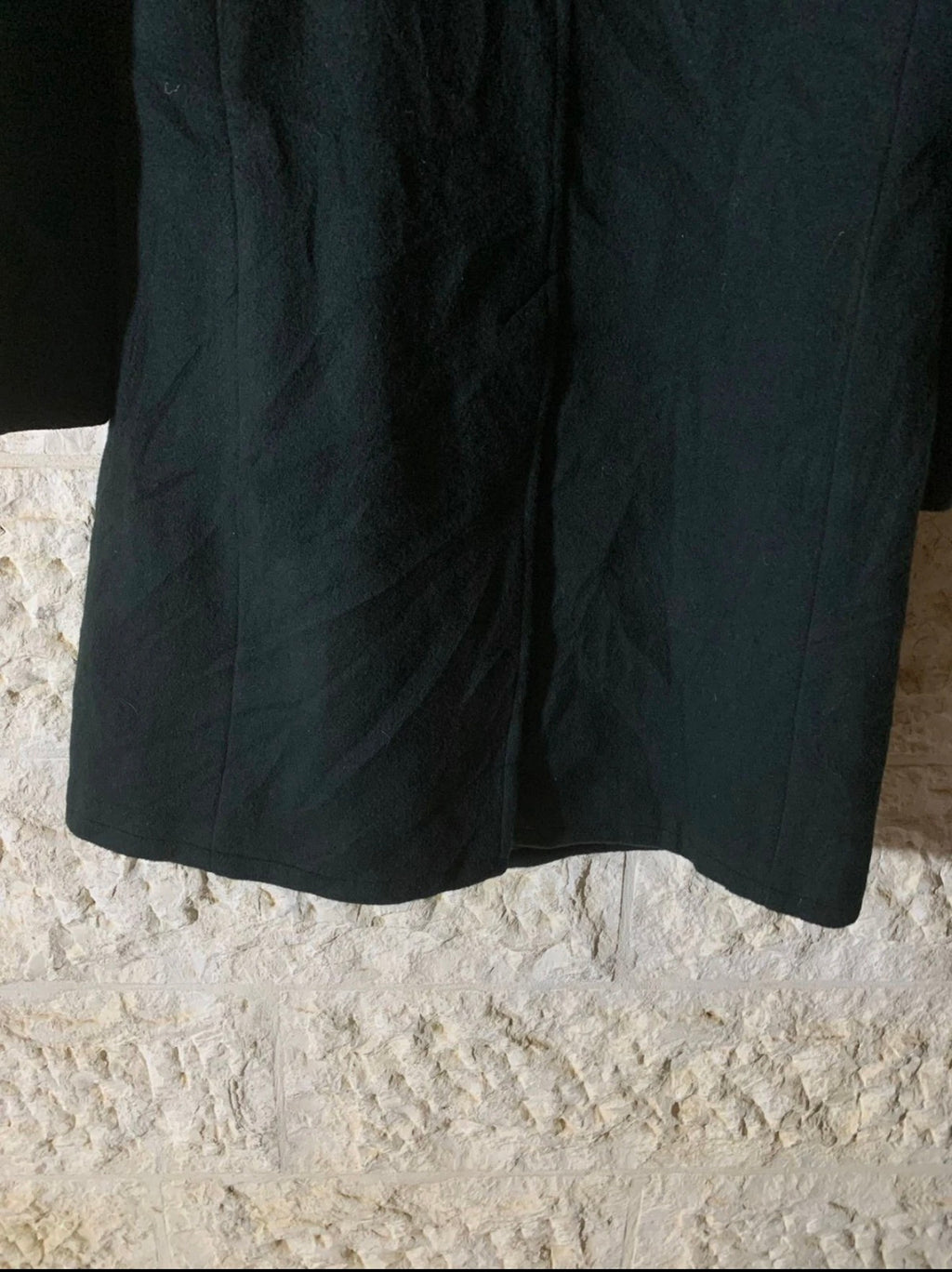 1970s vintage pure woollen wool classic dark green top over coat 46R XL