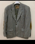 Vintage pure wool handwoven Tweed herringbone classic hunting jacket blazer 44R
