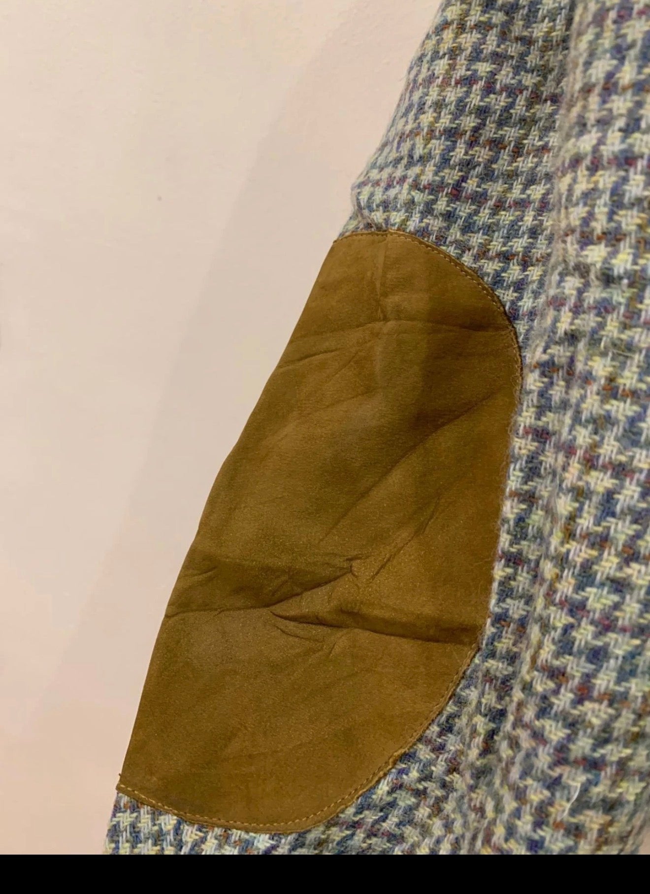 Vintage pure wool handwoven Tweed herringbone classic hunting jacket blazer 44R