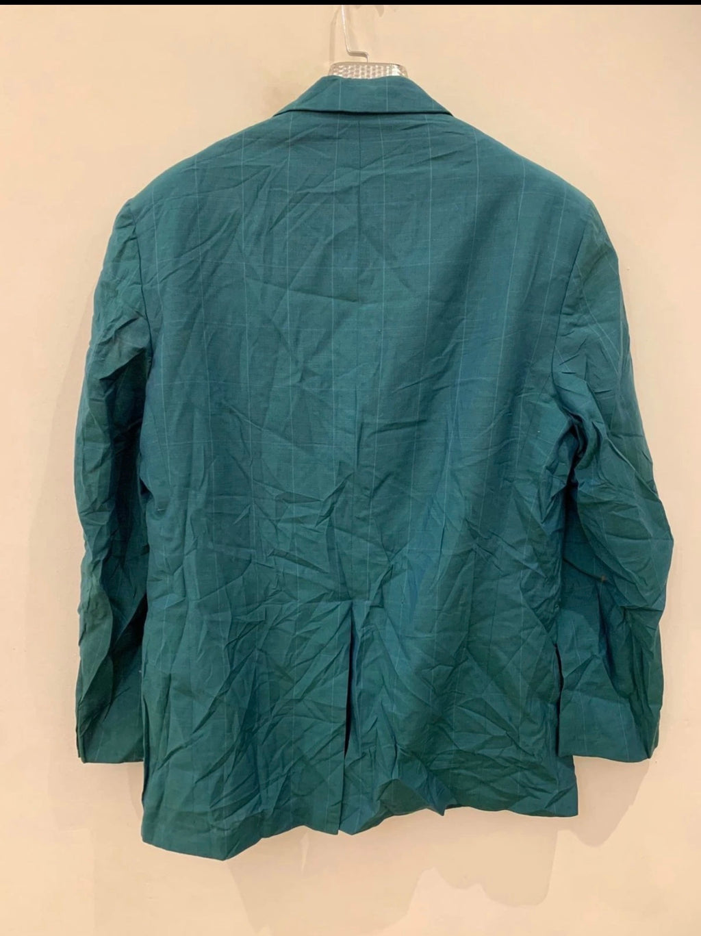 1970s Vintage Shiffer Hillman pure wool Windowpane green jacket blazer 42R 42L