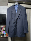 Vintage Classic Hugo Boss pure wool double breasted Tuxedo navy suit 40L 42L