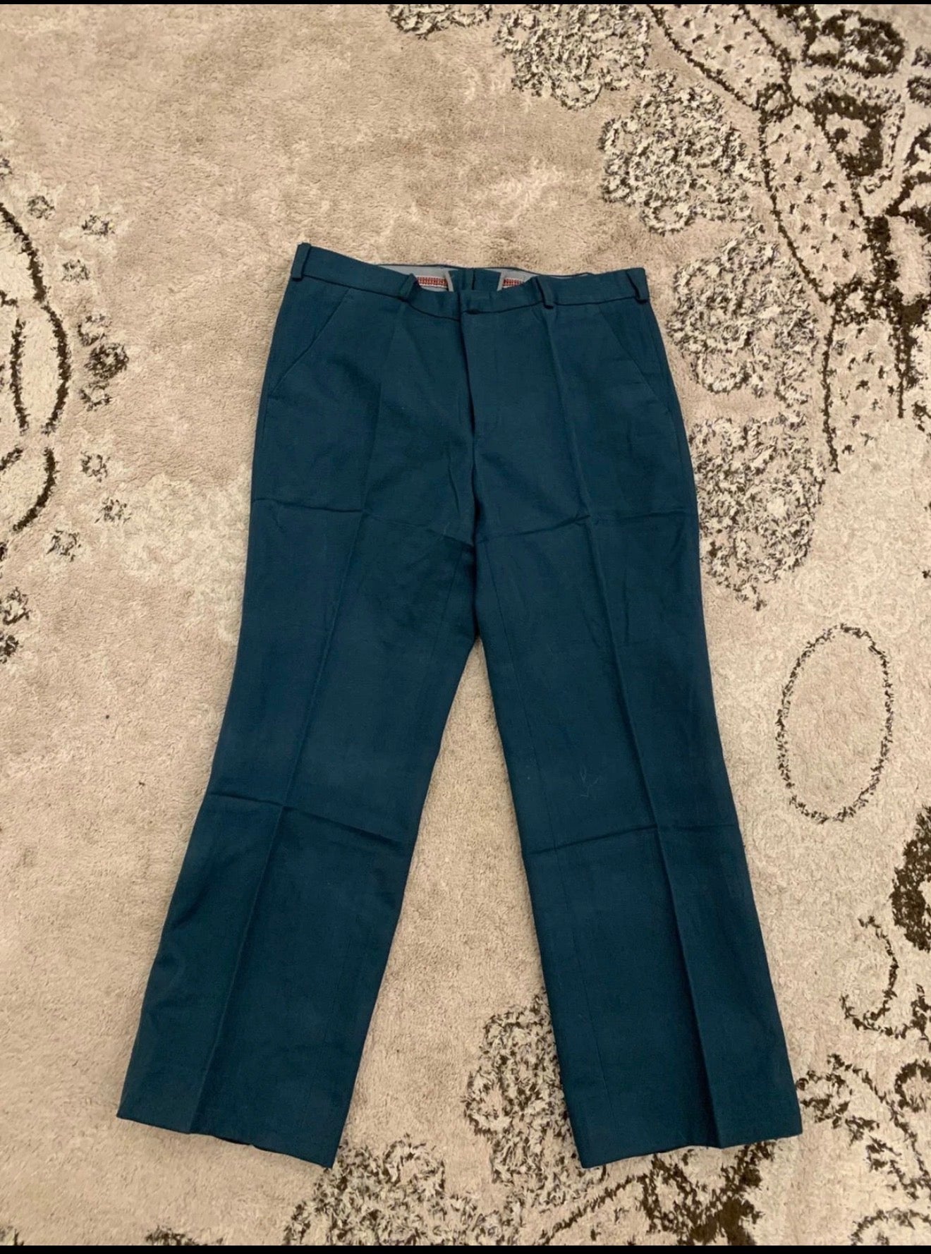 1970s Vintage wool blend classic green 2 button rockabilly disco suit 38R