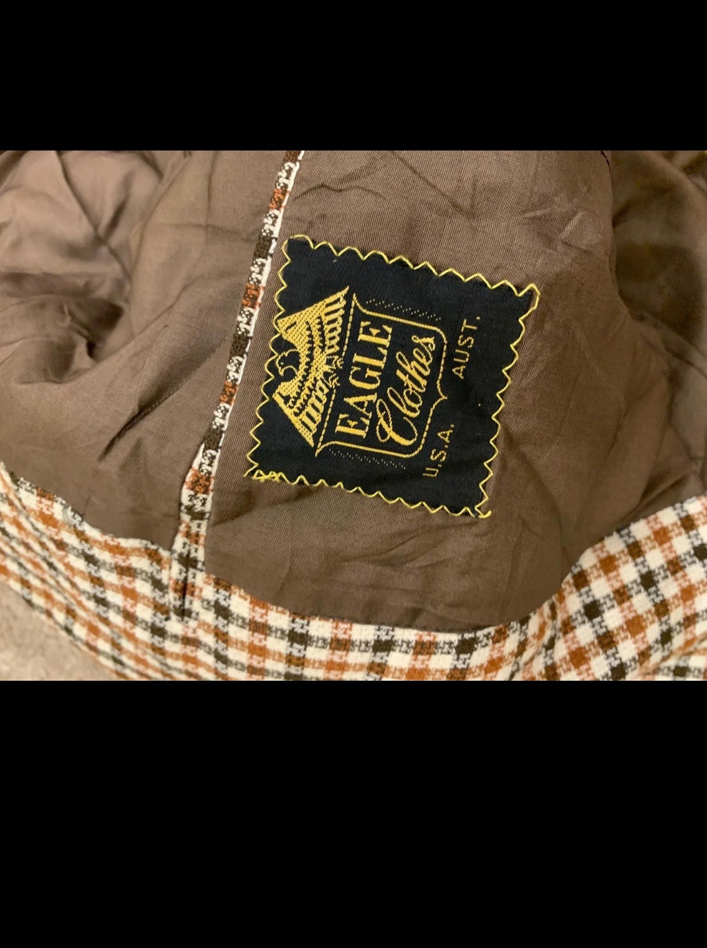 1970s Vintage pure wool handwoven tweed plaid hunting jacket blazer 38R 38S