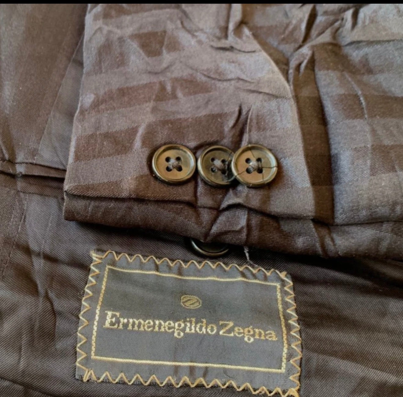 Vintage Ermenegildo Zegna 100% pure silk charcoal black jacket blazer 42R
