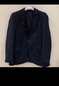 1970s vintage wool blend classic navy Night Tuxedo jacket blazer 38R