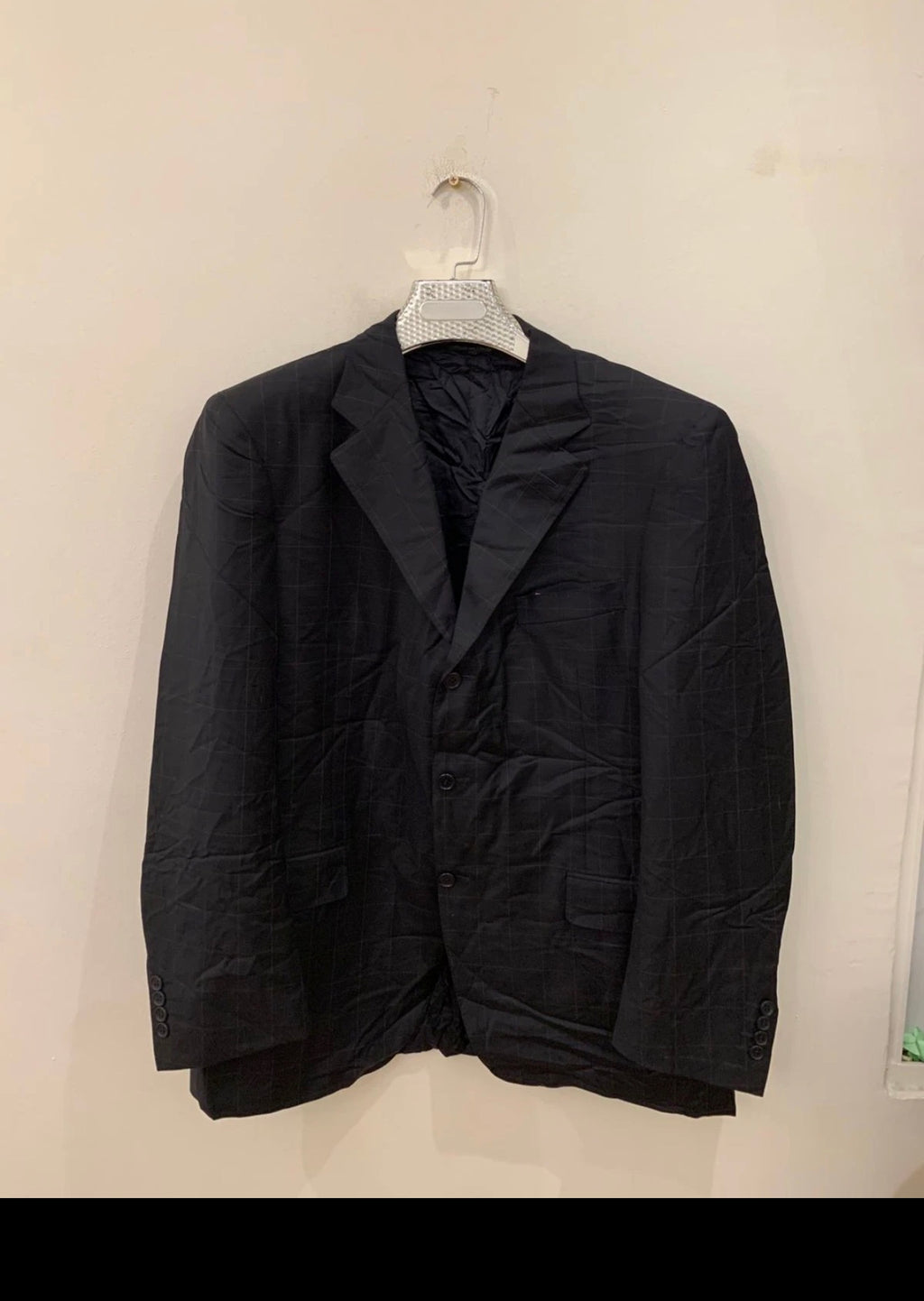 Vintage Canali Super 120s classic luxury Windowpane suit jacket blazer 42R