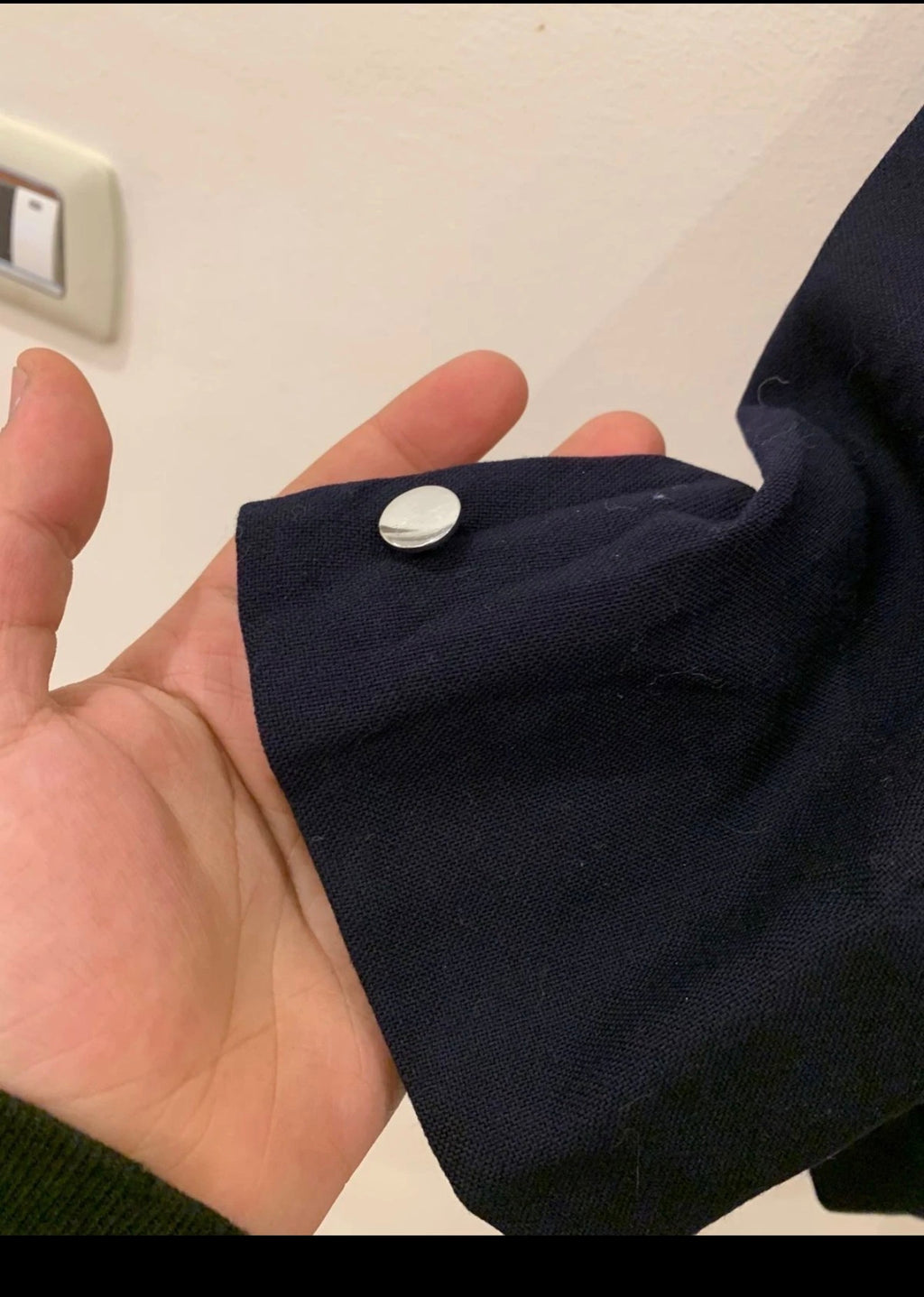 1960s vintage pure wool Silver buttons classic navy jacket blazer 40R