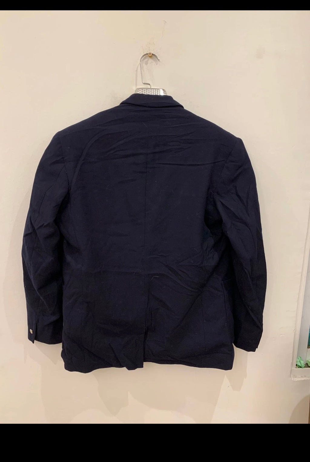 1960s vintage pure wool Silver buttons classic navy jacket blazer 40R
