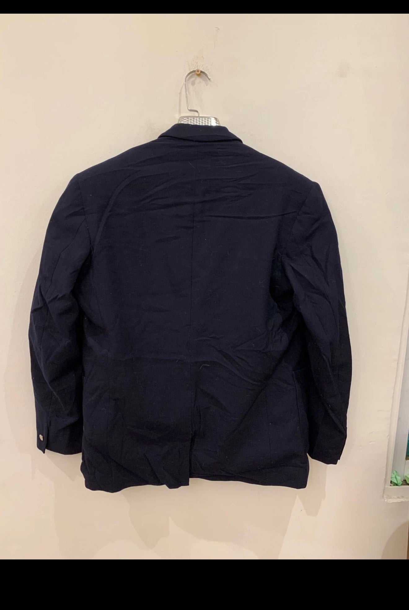 1960s vintage pure wool Silver buttons classic navy jacket blazer 40R