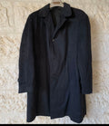 1960s vintage pure wool Robert Hall classic black over coat 48R 48L XL