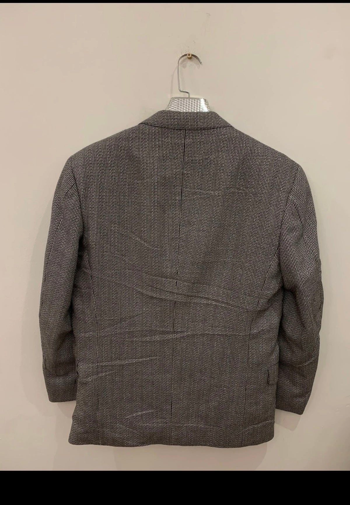 Vintage Jaeger pure wool Tweed camouflage gray classic jacket blazer 40R