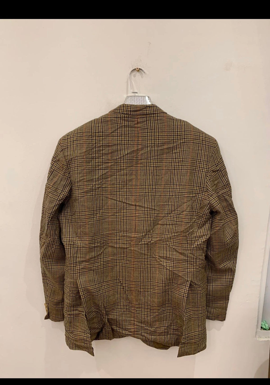 Vintage Daks DD London 100% pure wool glen check hunting jacket blazer 44R 44L