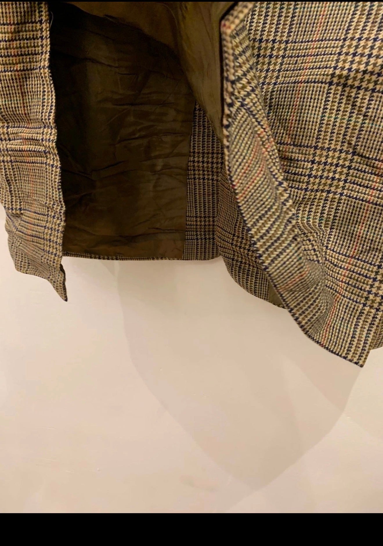 Vintage Daks DD London 100% pure wool glen check hunting jacket blazer 44R 44L