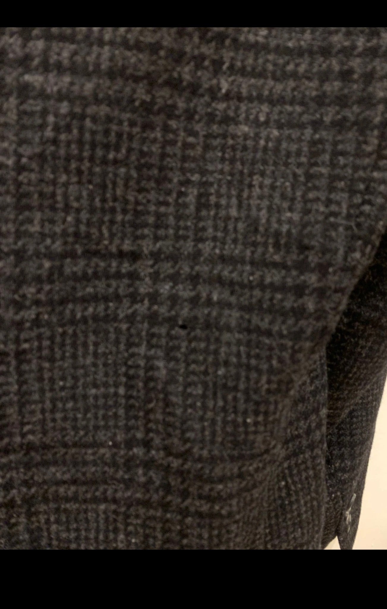 Vintage pure wool handwoven tweed classic glen check charcoal jacket blazer 40R