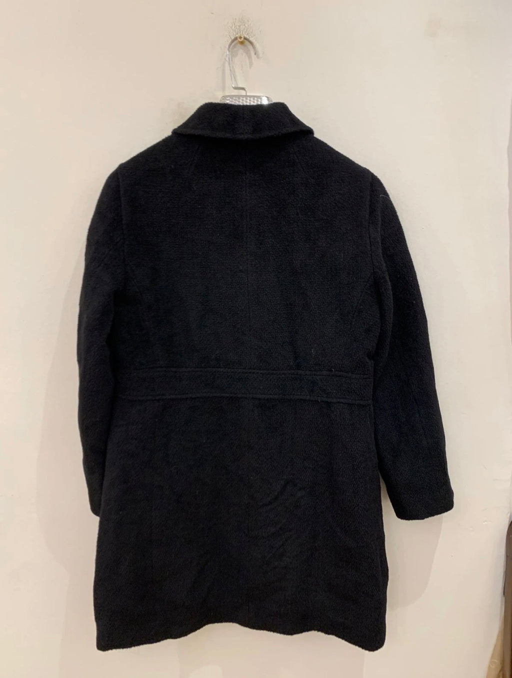 Vintage Alpaca wool classic unique black 3/4 over coat 34 S 5