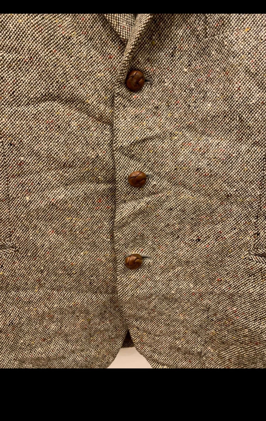 1970s Vintage pure wool handwoven tweed brown hunting jacket blazer 40R 40S