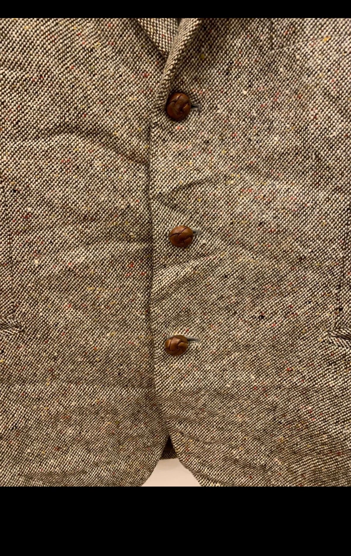 1970s Vintage pure wool handwoven tweed brown hunting jacket blazer 40R 40S
