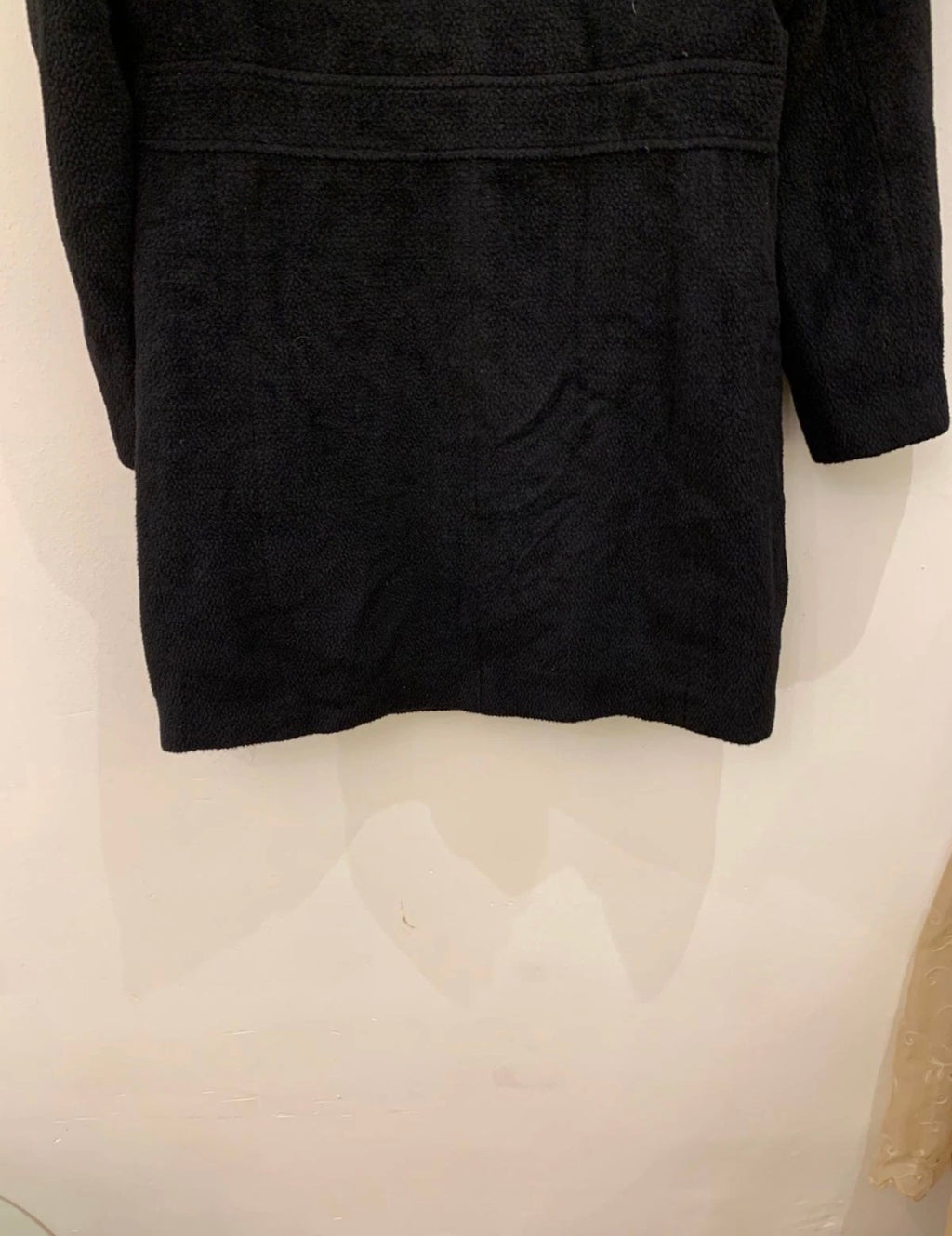 Vintage Alpaca wool classic unique black 3/4 over coat 34 S 5