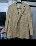 Vintage houndstooth pure wool handwoven soft tweed hunting jacket blazer 38R