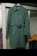 Vintage Superfine wool classic db belted green women's over coat 38 8 M