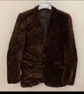 1980s Vintage classic 100% cotton velvet brown jacket blazer 38R