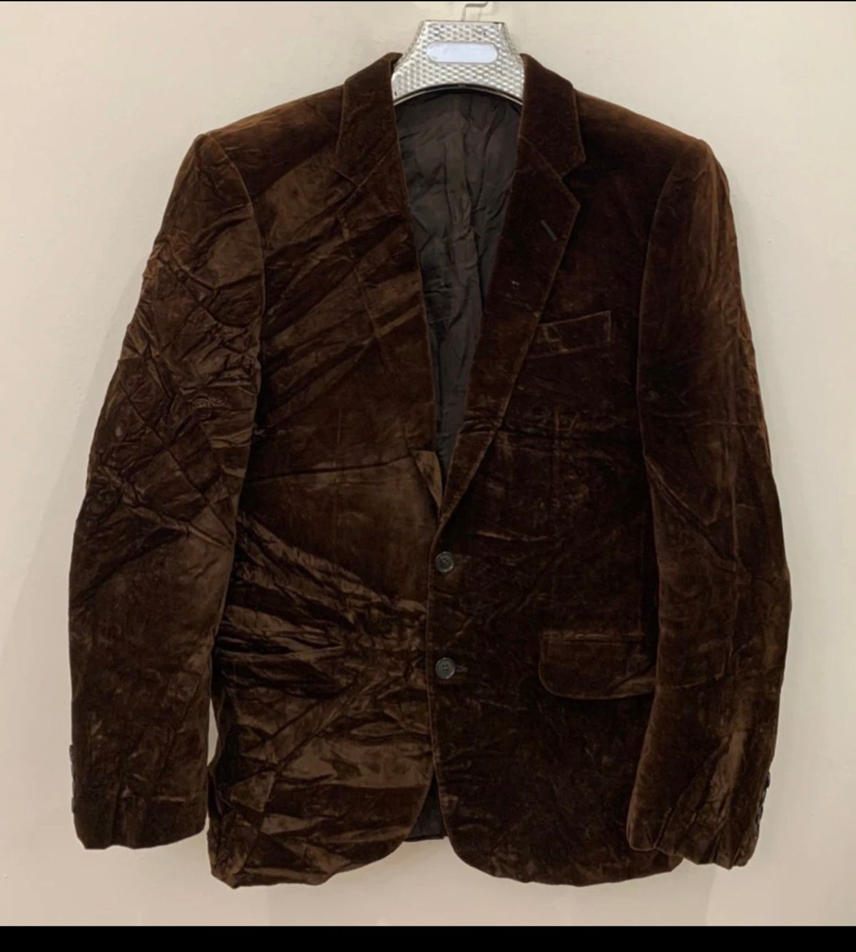 1980s Vintage classic 100% cotton velvet brown jacket blazer 38R