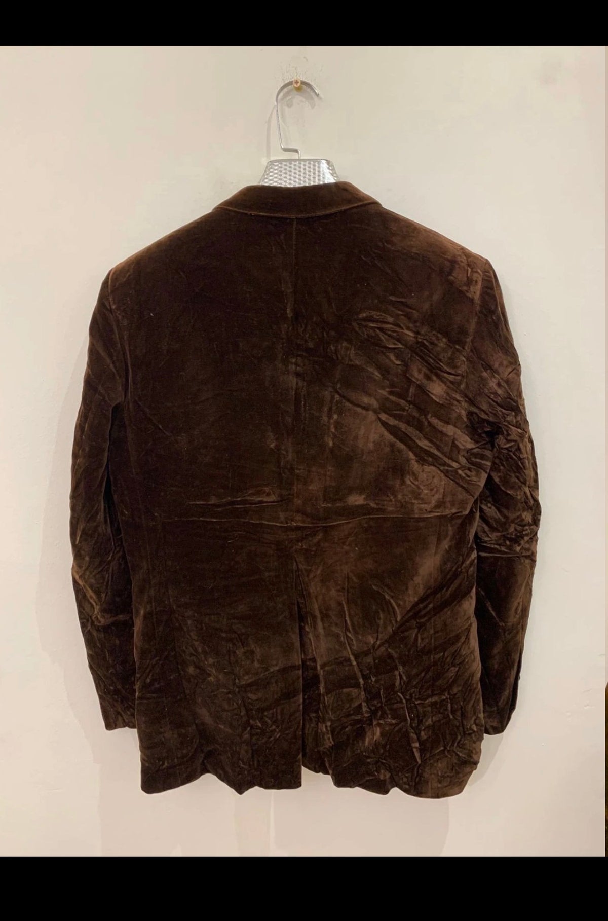 1980s Vintage classic 100% cotton velvet brown jacket blazer 38R