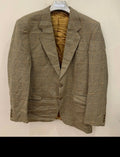 Vintage Lambswool Cashmere houndstooth classic brown jacket blazer 44R