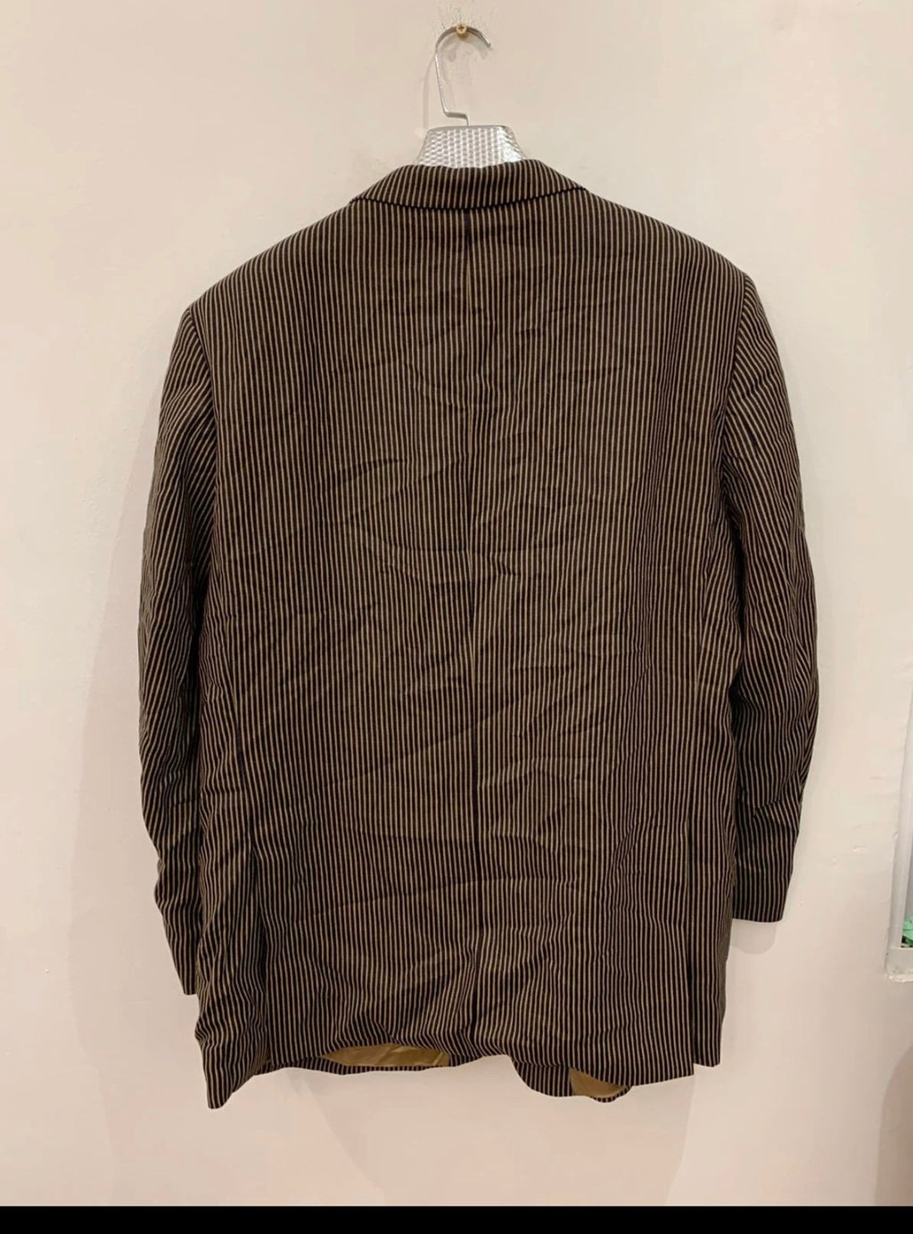Vintage Roy Robson pure wool beige brown boating rowing jacket blazer 48L XL