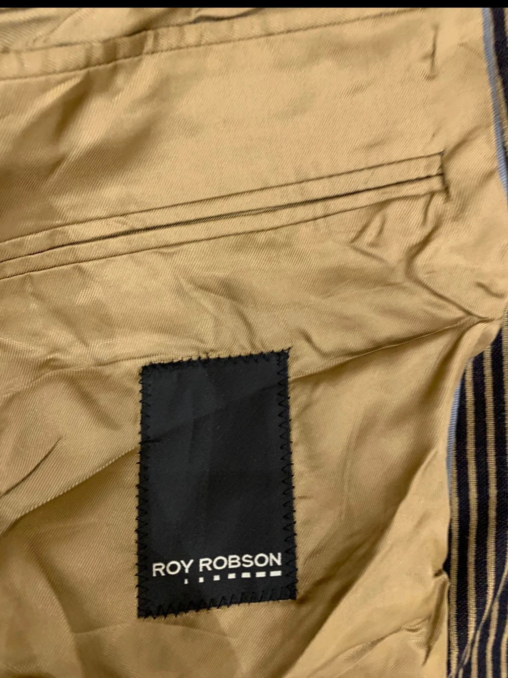 Vintage Roy Robson pure wool beige brown boating rowing jacket blazer 48L XL