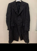 1970s Vintage pure wool charcoal classic birdseye suit over coat 38R