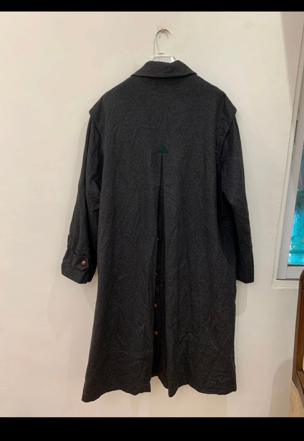 Vintage Amadeus Loden pure wool classic charcoal long over coat 50R 2XL