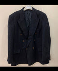 St Michael Marks & Spencer wool cashmere double breasted navy blazer 48R 48L XL