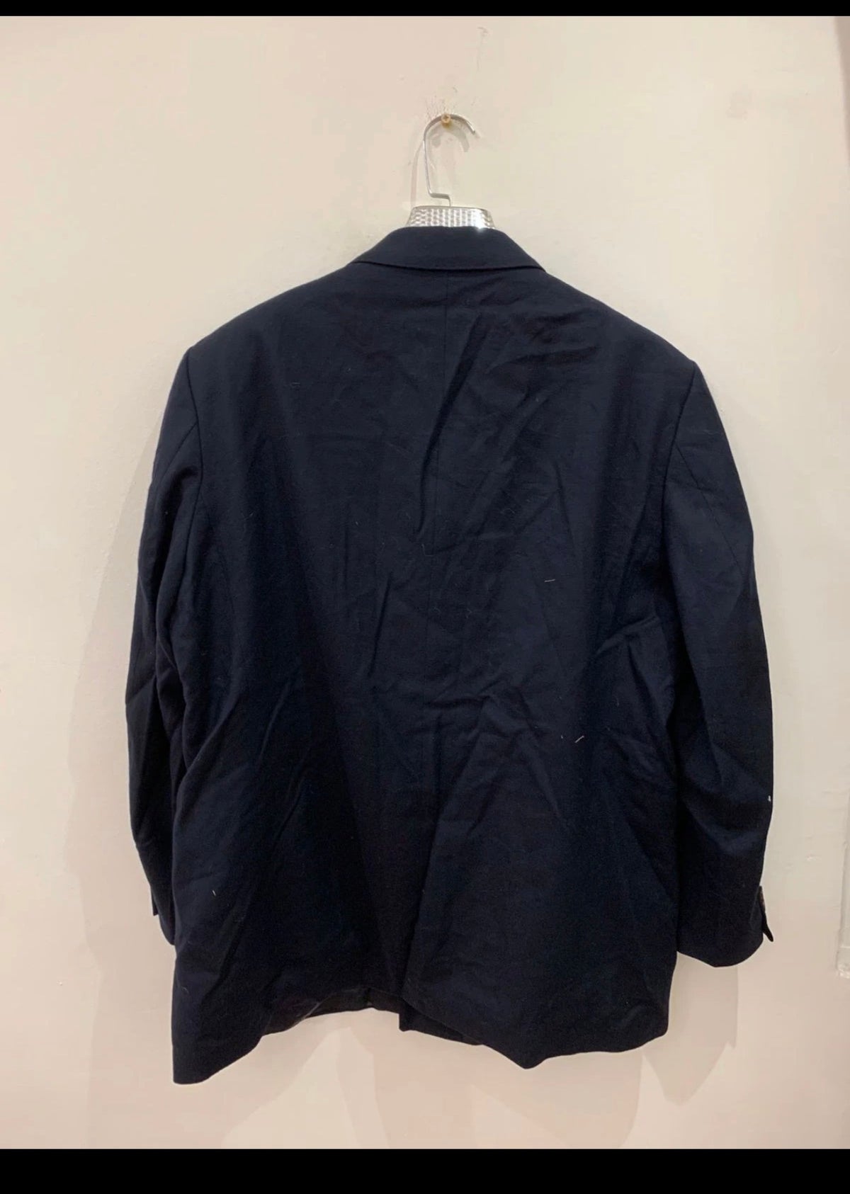 St Michael Marks & Spencer wool cashmere double breasted navy blazer 48R 48L XL