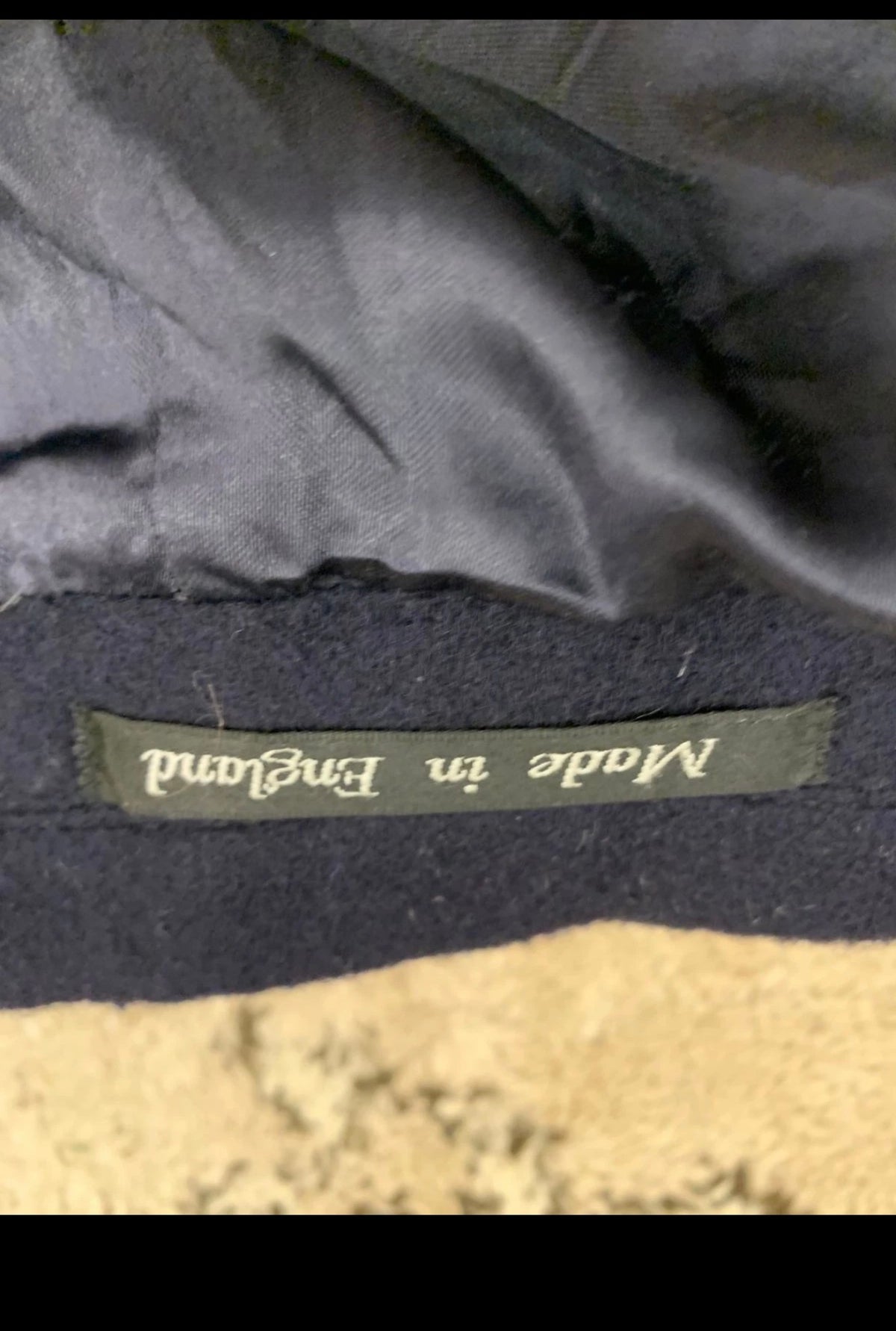 1970s Vintage classic pure Wool double breasted Navy over coat 48R XL