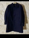 1970s Vintage pure woollen wool classic navy blue top over coat 44R