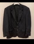 Vintage 100% pure cashmere classic charcoal jacket blazer 46R XL