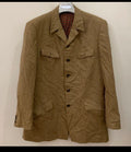 Vintage pure wool brown classic leisure suit jacket sport coat 42R