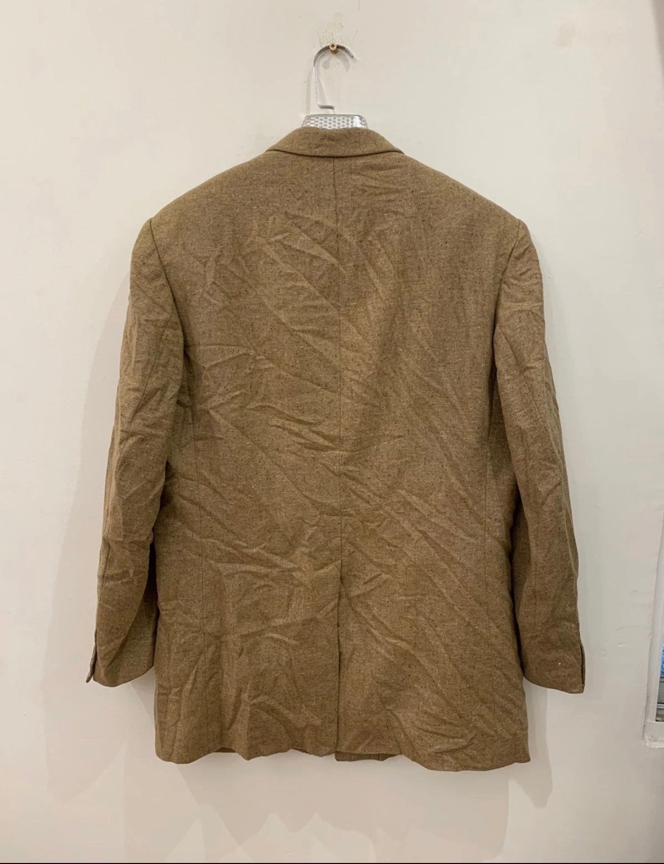 Vintage pure wool brown classic leisure suit jacket sport coat 42R