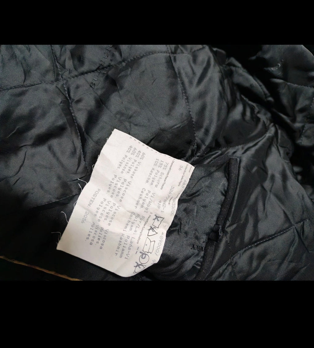 Classic Burberry London Wool Cashmere blend black jacket sweater 52R 52L 2XL