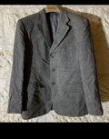 Vintage pure wool camouflage gray bespoke jacket blazer 40R