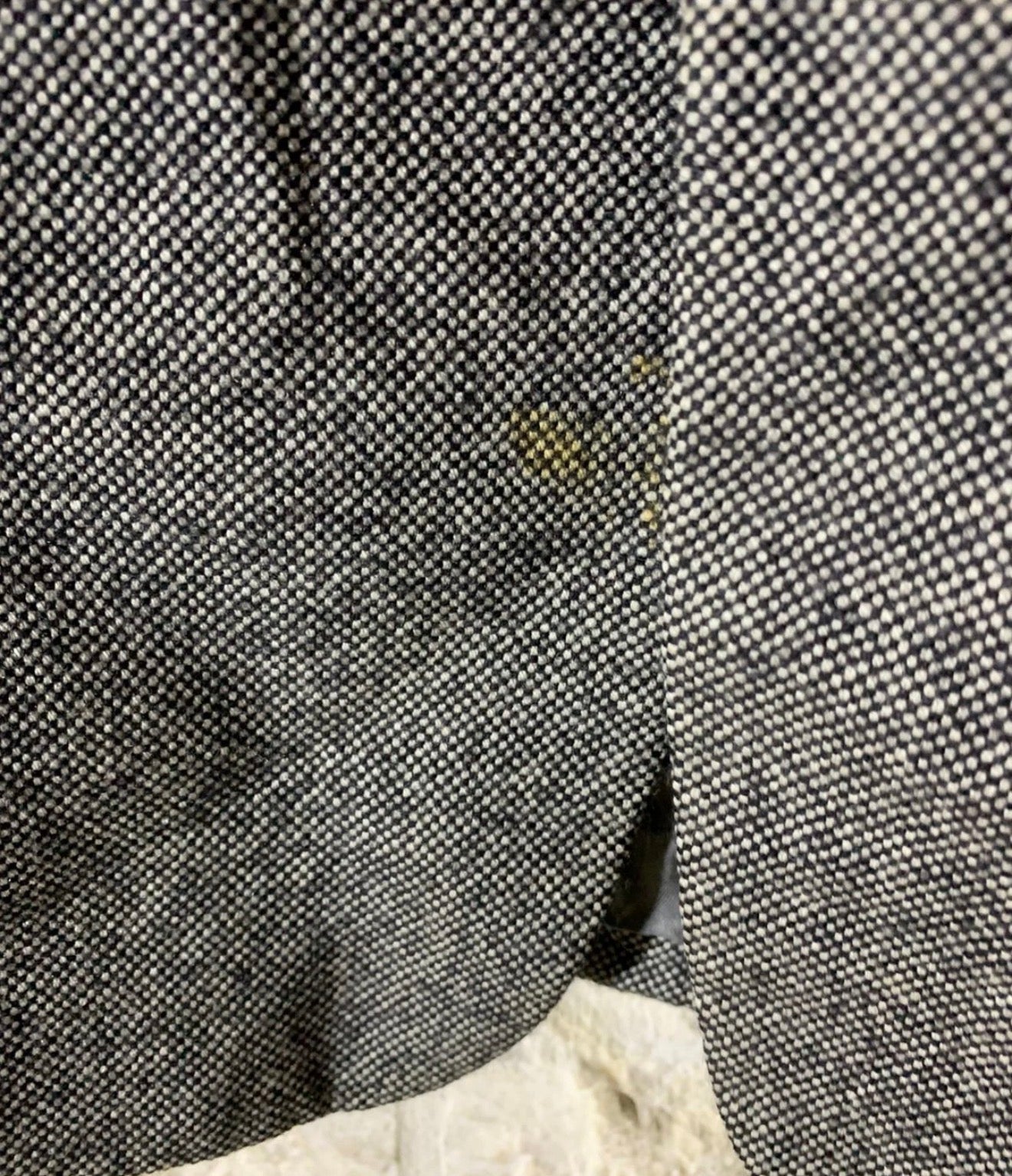 Vintage pure wool camouflage gray bespoke jacket blazer 40R