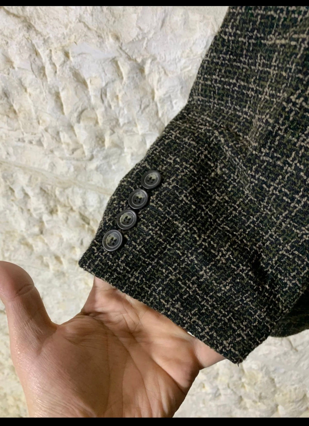 Vintage Vice wool blend camouflage plaid classic unique jacket blazer 44R
