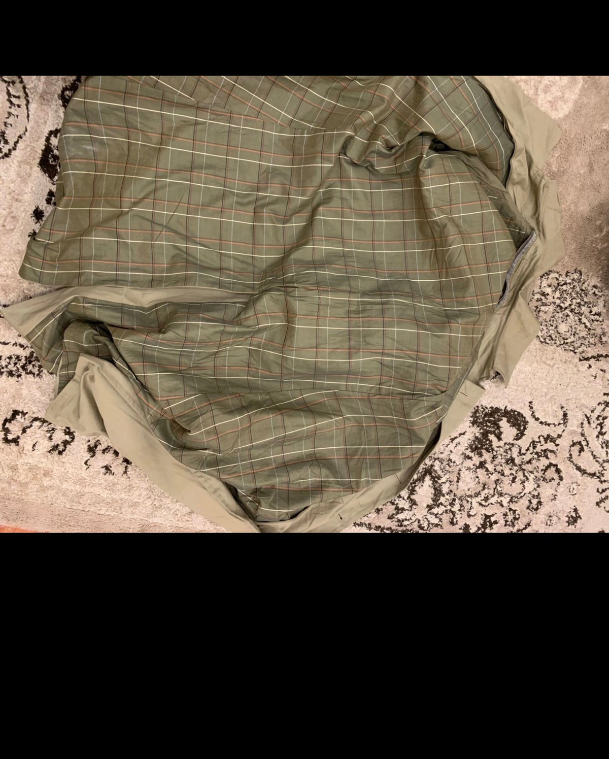 Vintage Schneiders 100% Cotton double breasted raglan trench over coat 44R