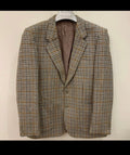 Vintage houndstooth pure wool handwoven tweed hunting jacket blazer 40R