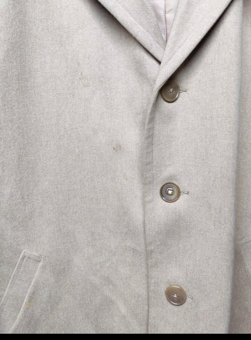 Classic vintage style wool blend Camel beige top over coat 44L