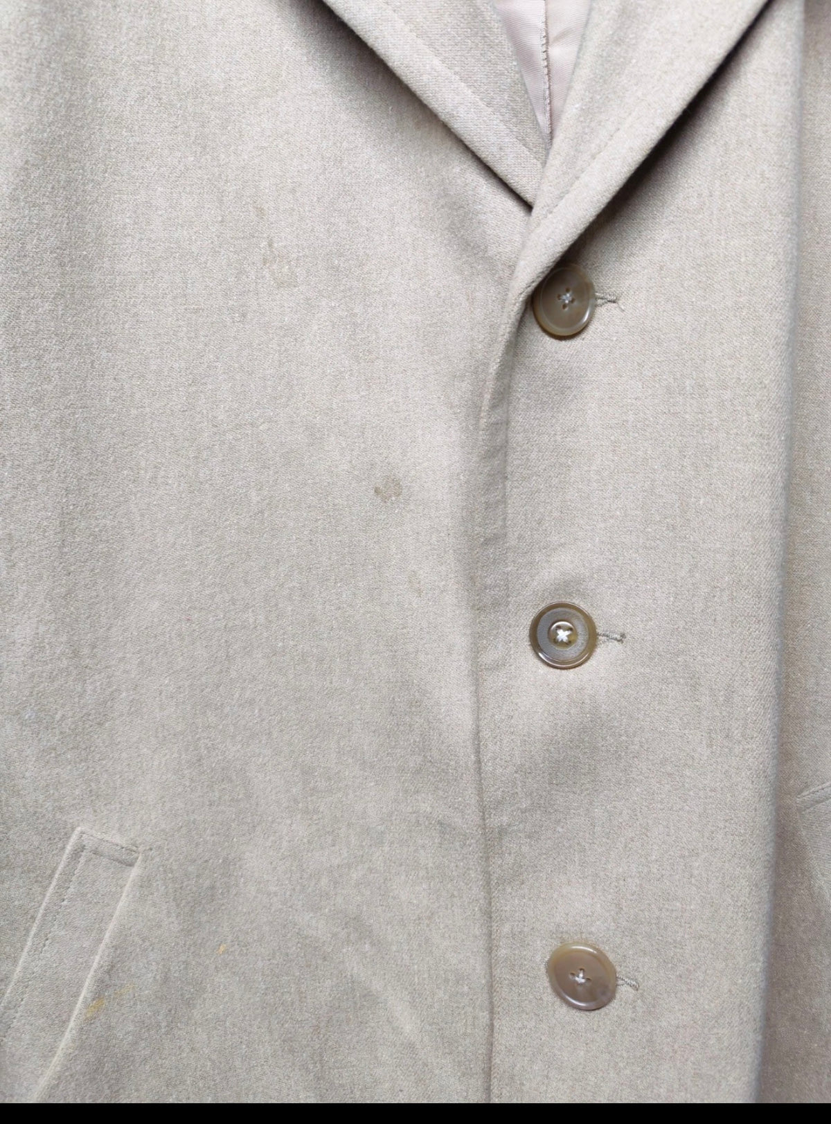 Classic vintage style wool blend Camel beige top over coat 44L